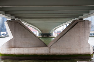 Under the erasmus bridge in Rotterdam Under the erasmus bridge in Rotterdam